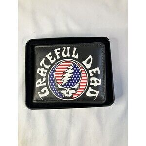 NWT GRATEFUL DEAD Steal Your Face Vegan Leather Mens Bi-Fold Wallet